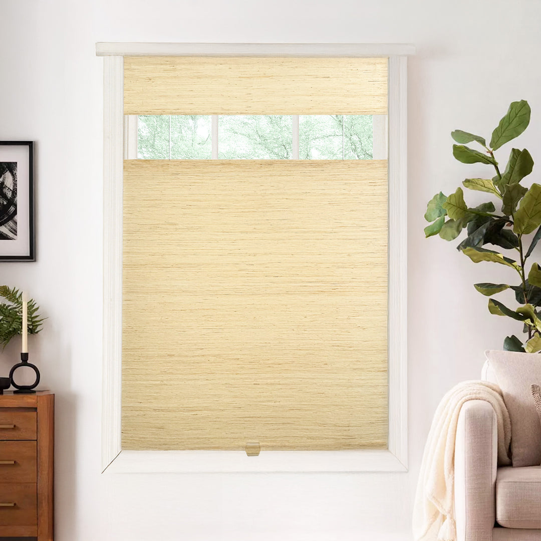 Ramie Woven Bamboo Blinds & Shades Top Down Bottom Up | Cashew