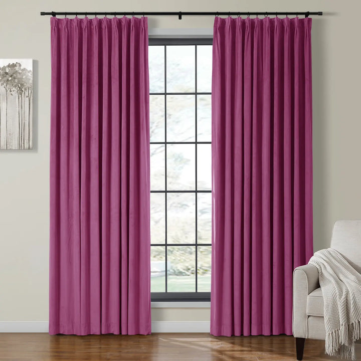 Maillard Velvet Curtains & Drapes Pleated