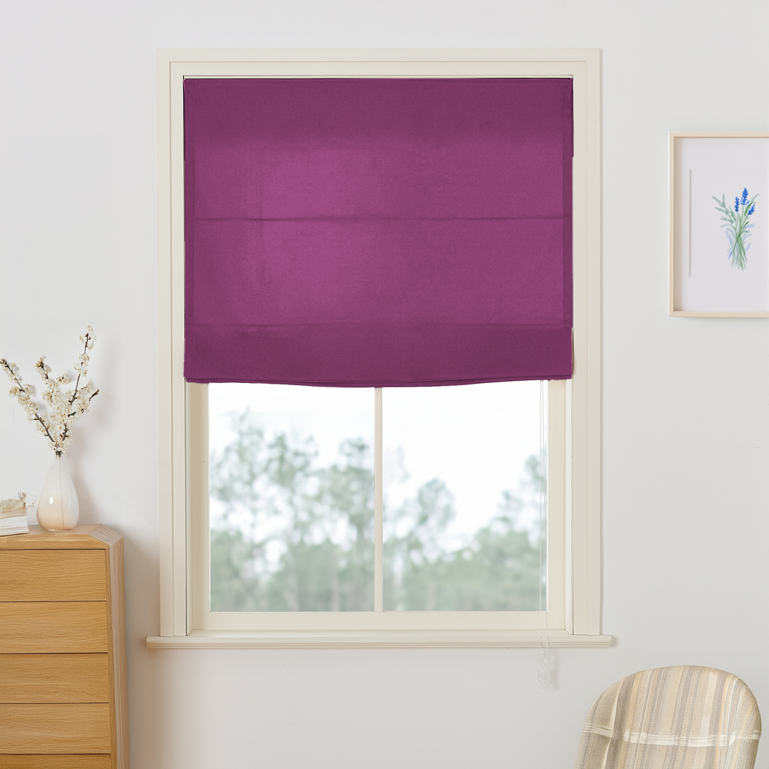 Maillard Velvet Roman Shades & Blinds | Flat Fold