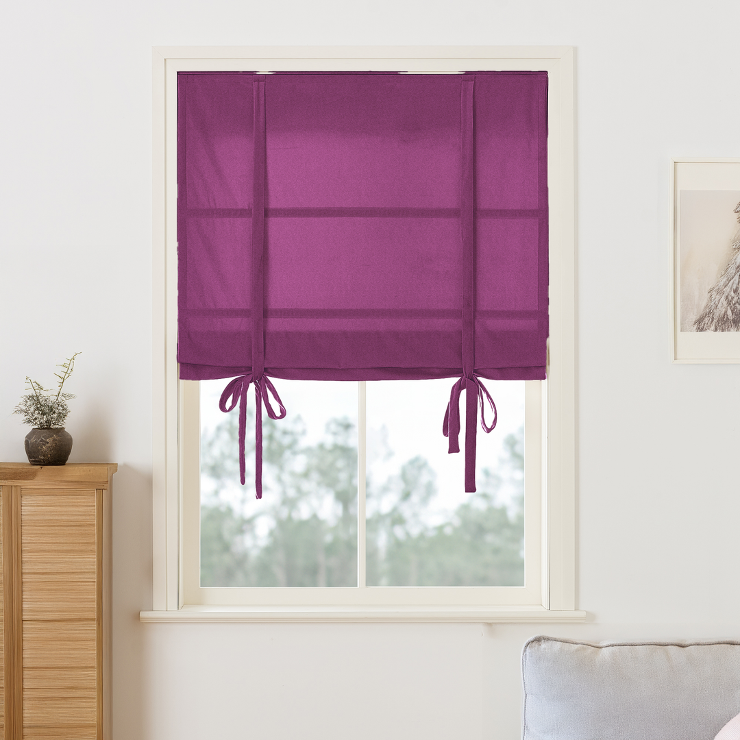Maillard Velvet Roman Shades & Blinds | Tie