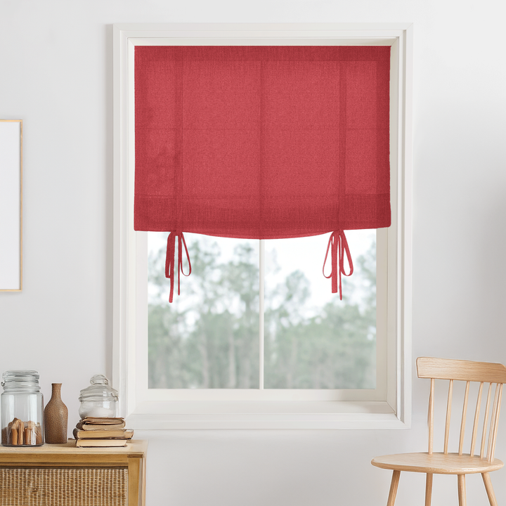 Bella Cotton Roman Shades & Blinds | Tie