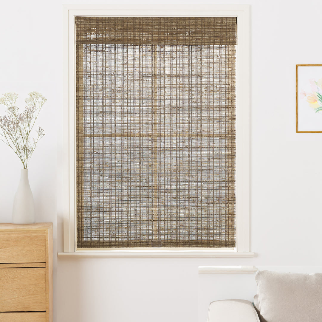 Ramie Woven Bamboo No-Drill Blinds & Shades | Cinnamon