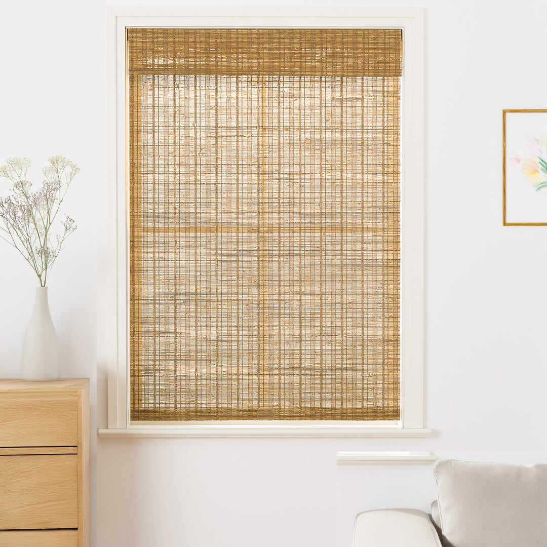 Ramie Woven Bamboo No-Drill Blinds & Shades | Cinnamon