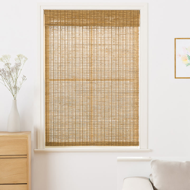 Ramie Woven Bamboo No-Drill Blinds & Shades | Cinnamon