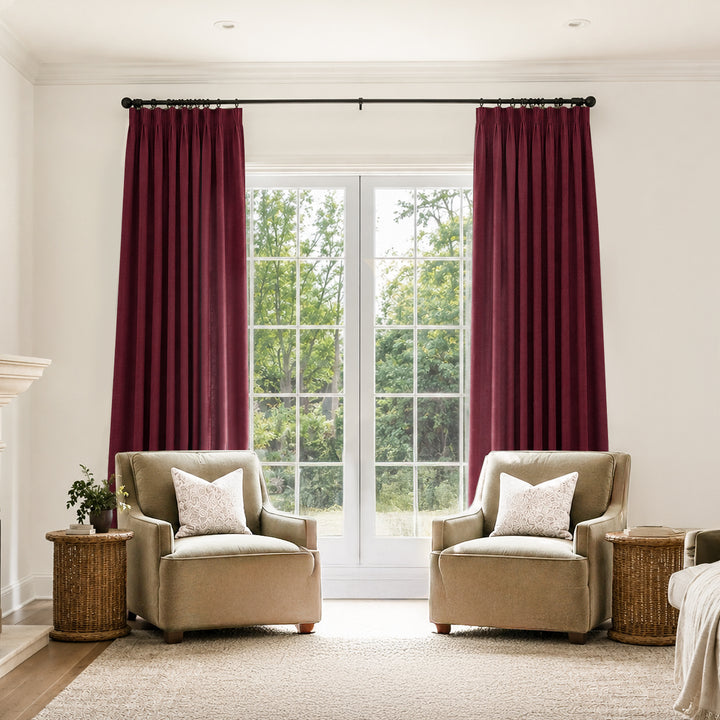 Bella Cotton Blend Curtains & Drapes Pleated