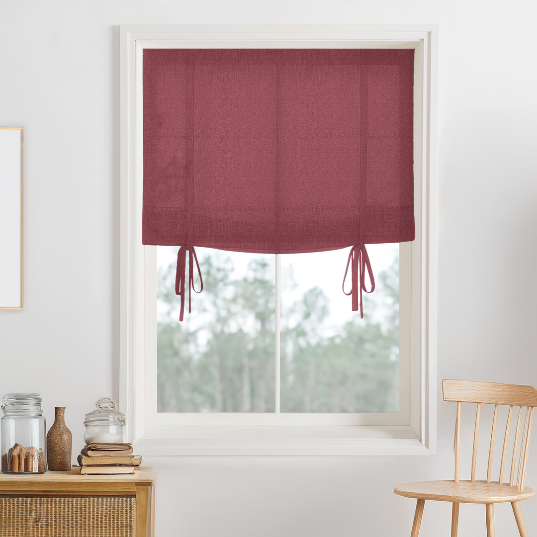 Bella Cotton Roman Shades & Blinds | Tie