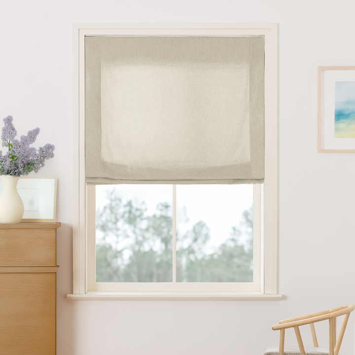 Maillard Velvet No-Drill Roman Shades & Blinds | Relaxed
