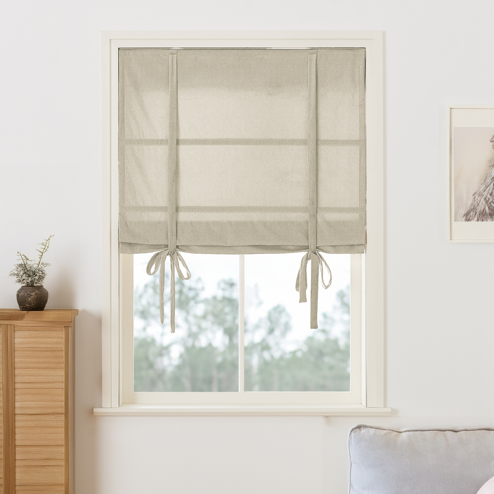 Maillard Velvet Roman Shades & Blinds | Tie