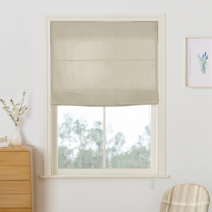Maillard Velvet Roman Shades & Blinds | Flat Fold