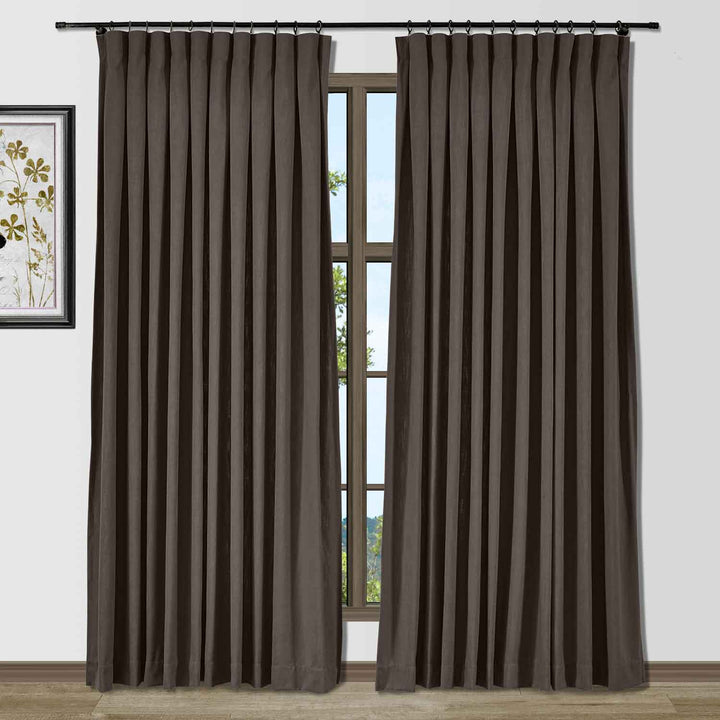 Bella Cotton Blend Curtains & Drapes Pleated