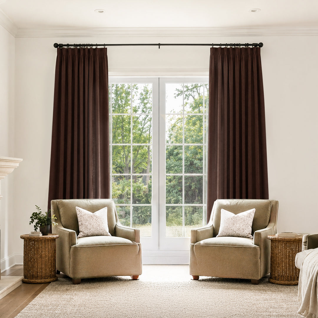 Bella Cotton Blend Curtains & Drapes Pleated