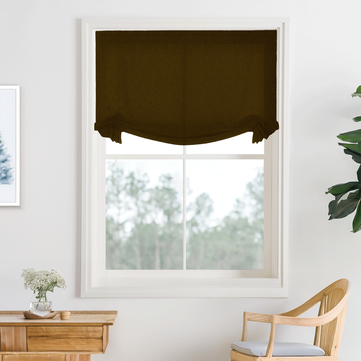 Bella Cotton No-Drill Roman Shades & Blinds | Swag