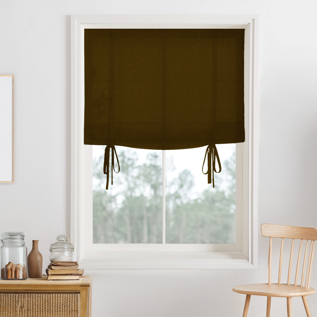 Bella Cotton Roman Shades & Blinds | Tie