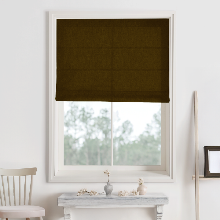 Bella Cotton No-Drill Roman Shades & Blinds | Fold