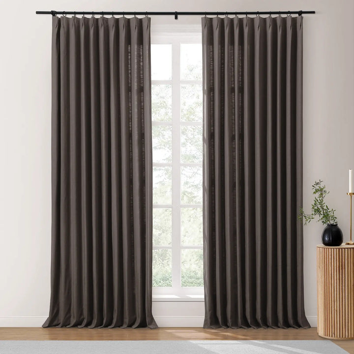 Bella Cotton Blend Curtains & Drapes Pleated