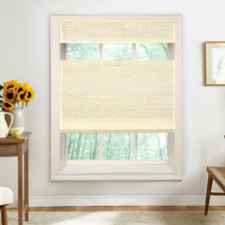 Ramie Woven Bamboo Blinds & Shades Top Down Bottom Up | Cream