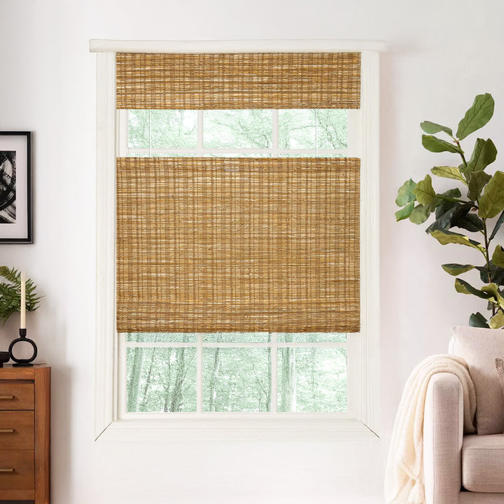 Ramie Woven Bamboo Blinds & Shades Top Down Bottom Up | Cinnamon