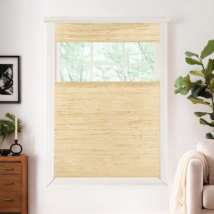 Ramie Woven Bamboo Blinds & Shades Top Down Bottom Up | Beige