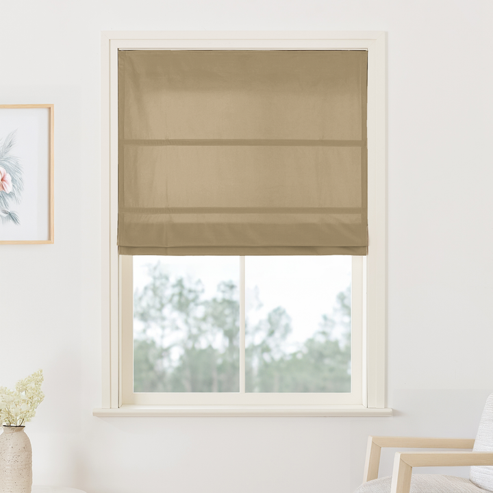 Maillard Velvet No-Drill Roman Shades & Blinds | Fold