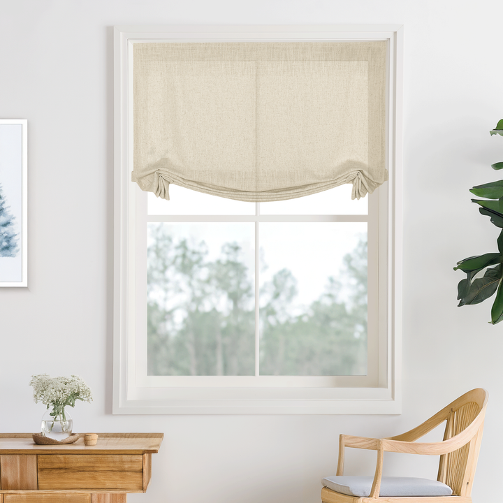 Bella Cotton No-Drill Roman Shades & Blinds | Swag