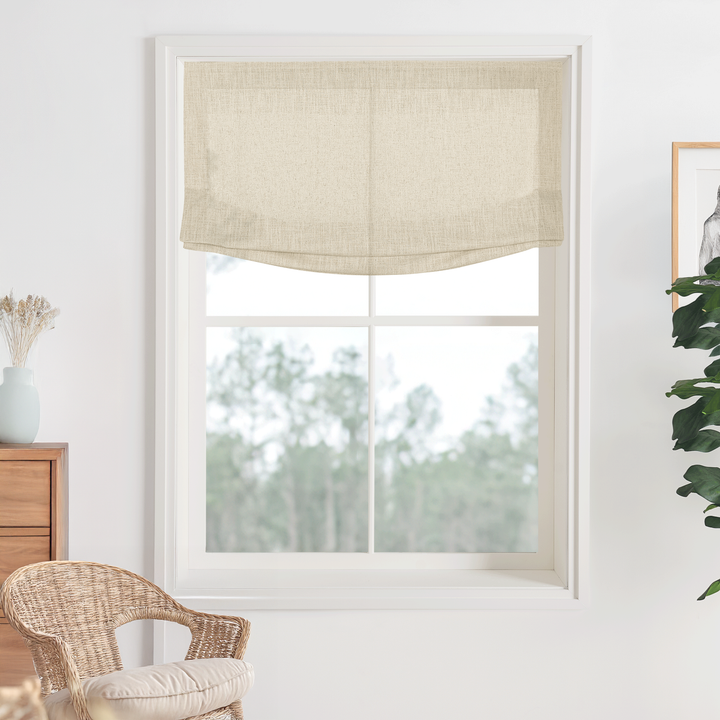 Bella Cotton No-Drill Roman Shades & Blinds | Relaxed