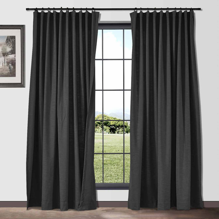 Bella Cotton Blend Curtains & Drapes Pleated