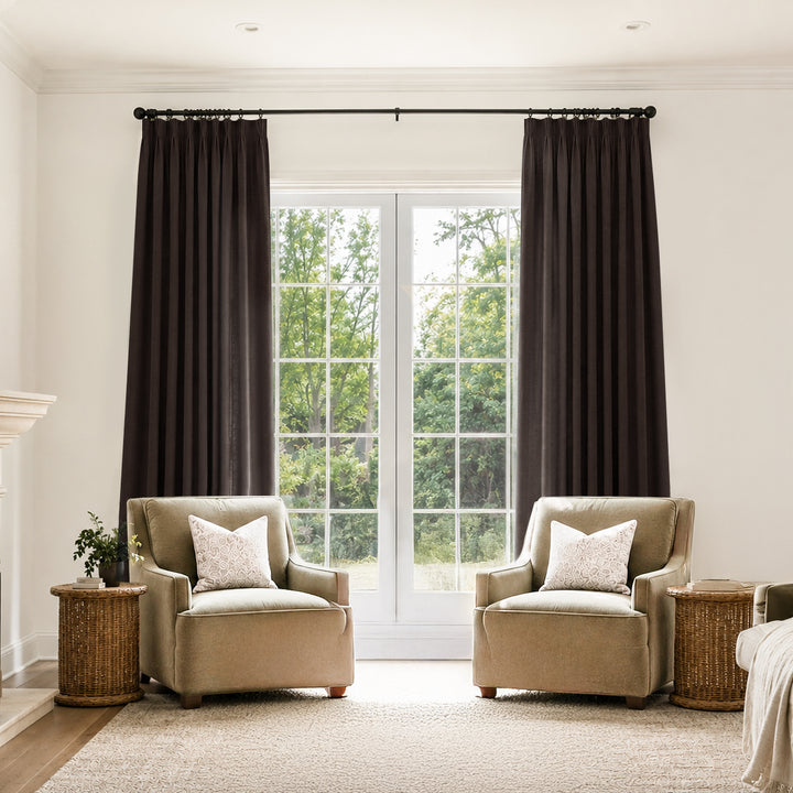 Bella Cotton Blend Curtains & Drapes Pleated