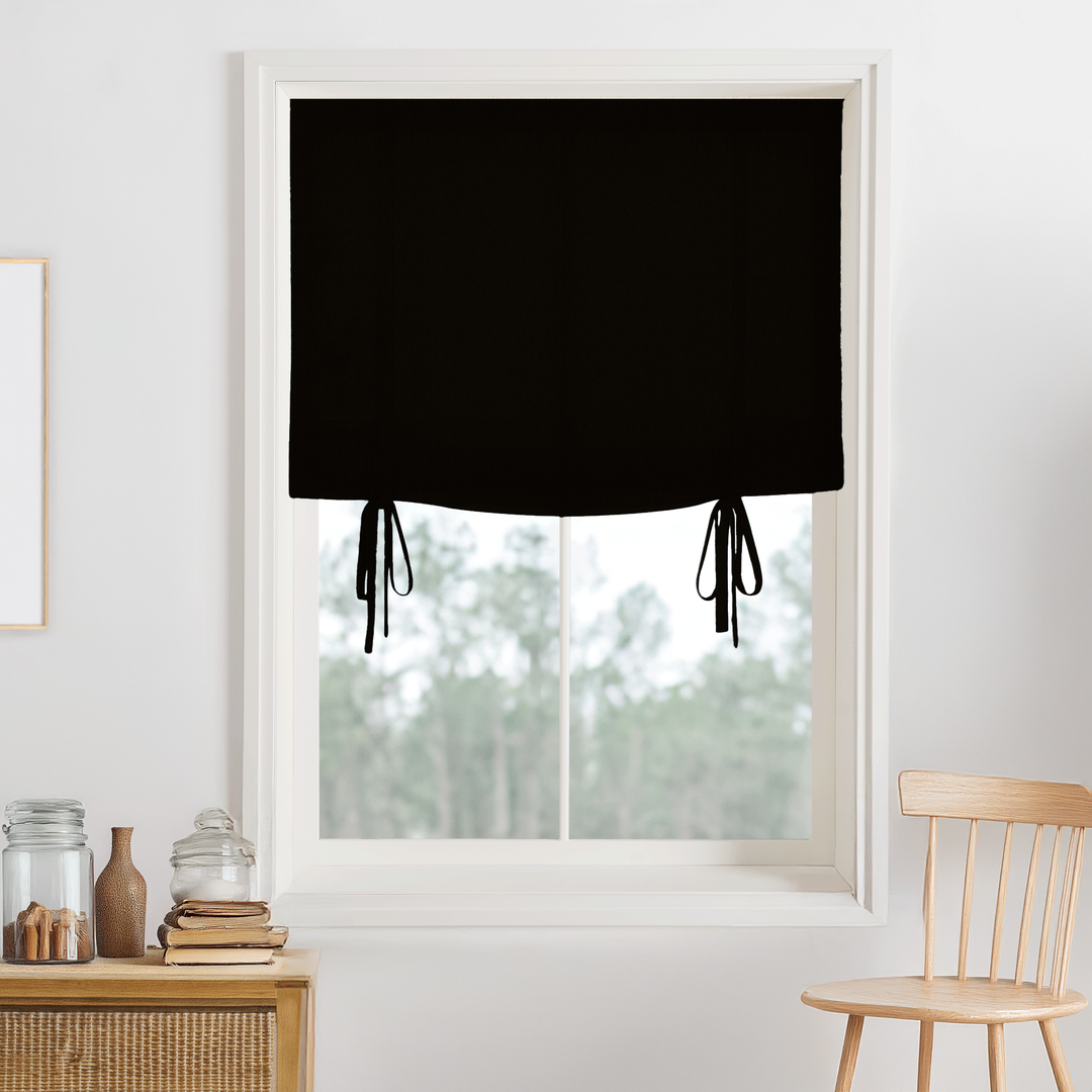 Bella Cotton Roman Shades & Blinds | Tie