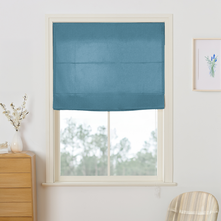 Maillard Velvet Roman Shades & Blinds | Flat Fold