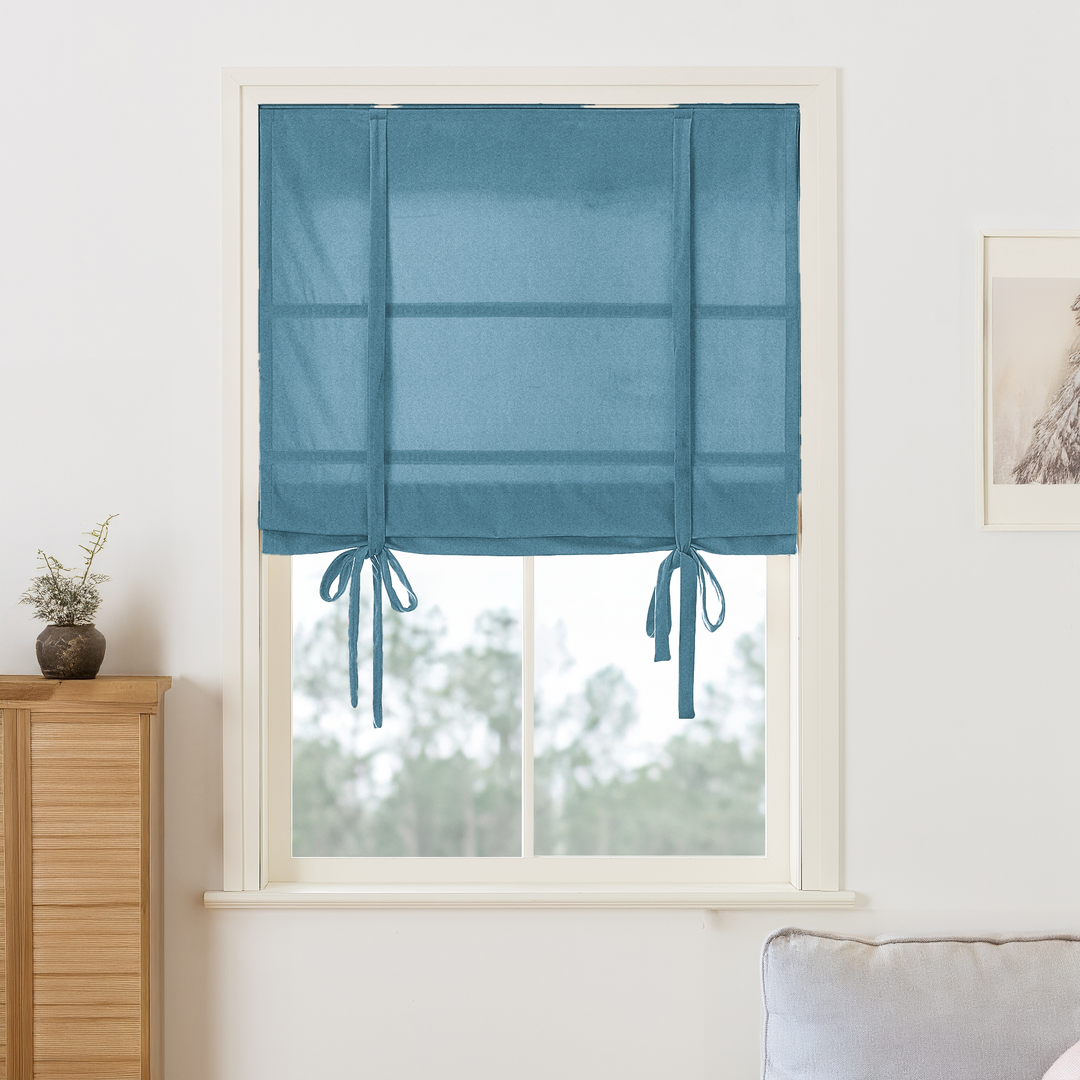 Maillard Velvet Roman Shades & Blinds | Tie