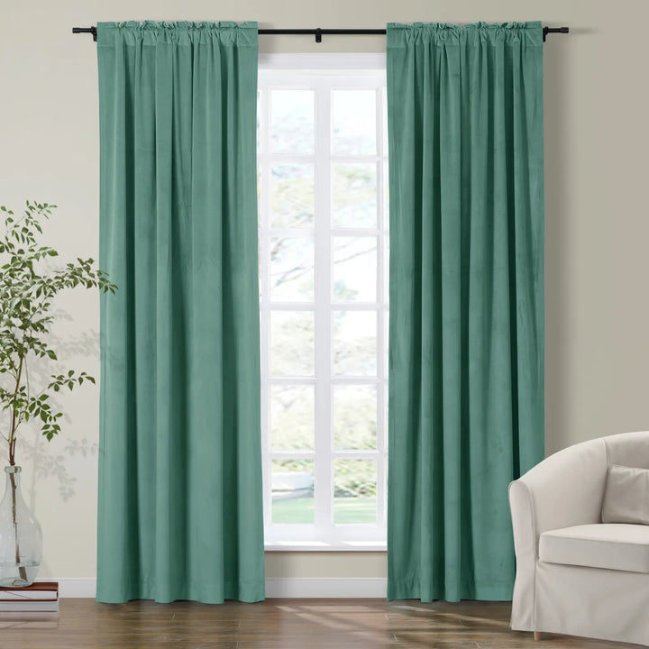 Maillard Velvet Curtains & Drapes Soft Top