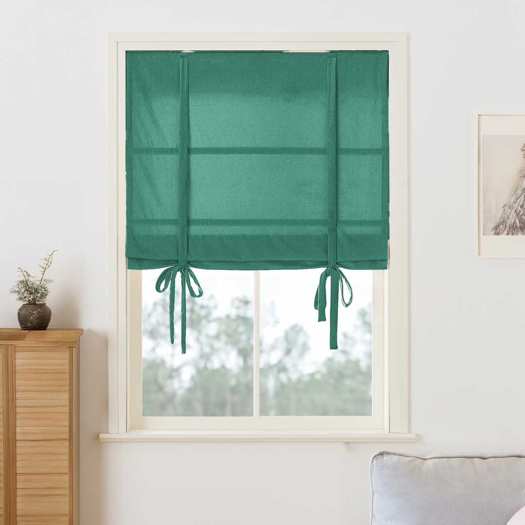 Maillard Velvet Roman Shades & Blinds | Tie