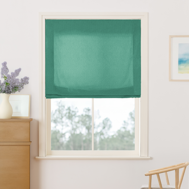 Maillard Velvet No-Drill Roman Shades & Blinds | Relaxed