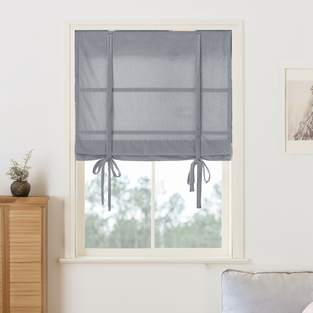 Maillard Velvet Roman Shades & Blinds | Tie