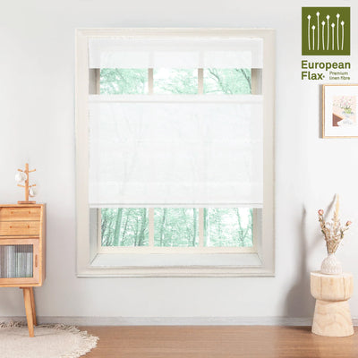 Belgian Flax Linen Roman Shades & Blinds | Top Down Bottom Up