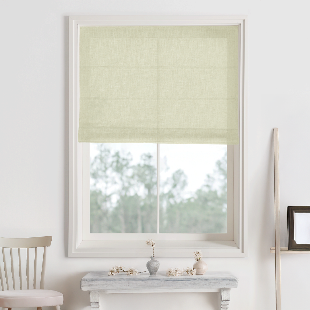 Bella Cotton No-Drill Roman Shades & Blinds | Fold