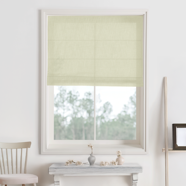Bella Cotton No-Drill Roman Shades & Blinds | Fold