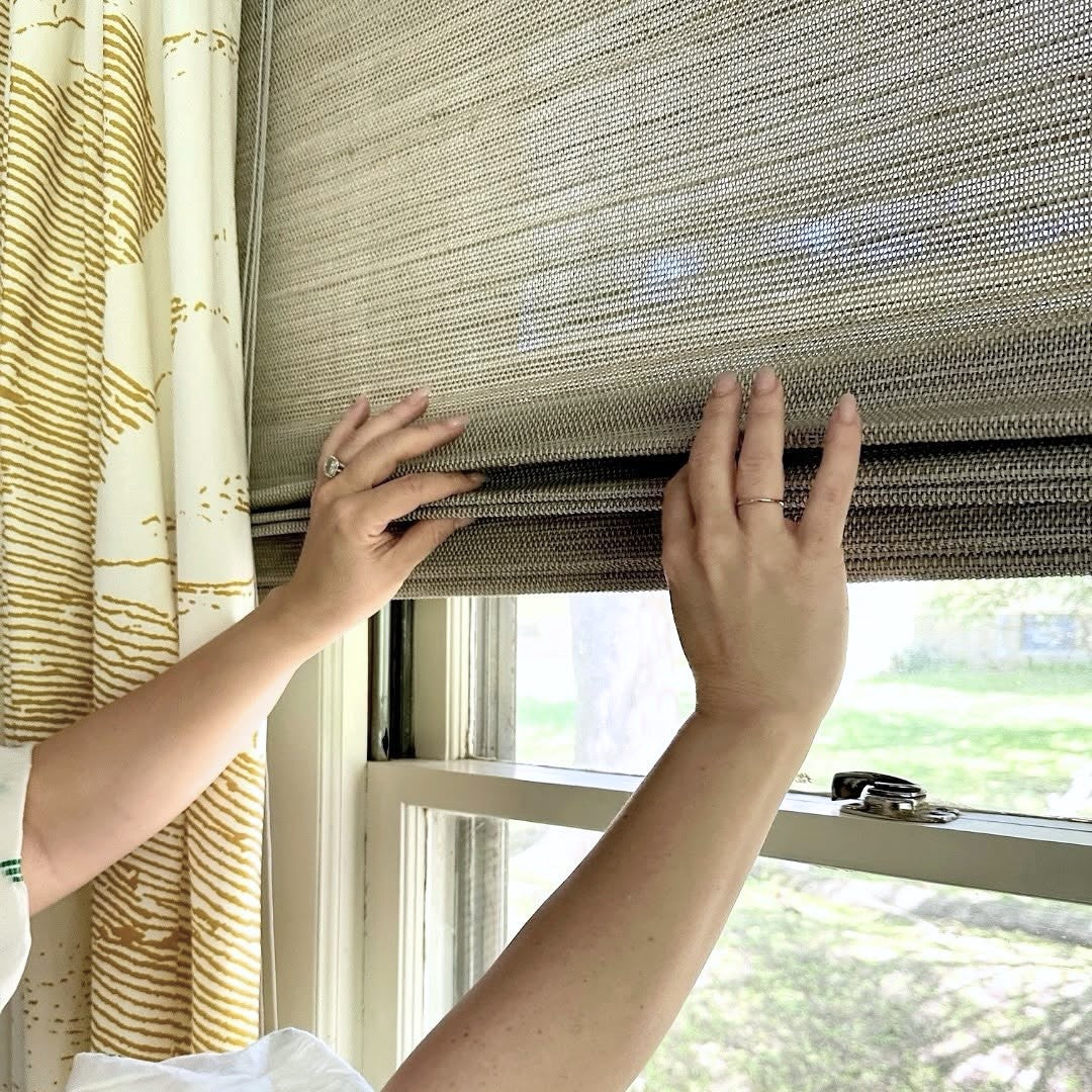 Ivy Woven Bamboo Blinds & Shades | Olive Green