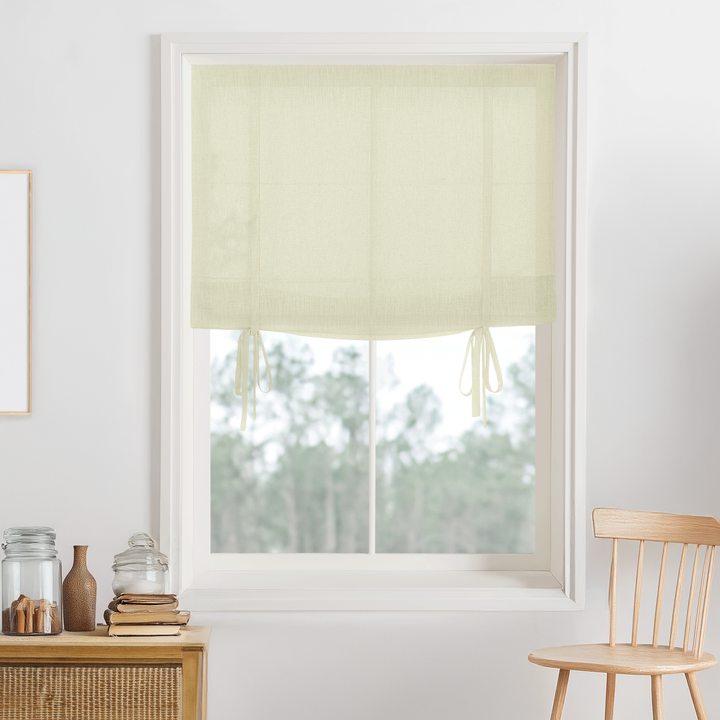 Bella Cotton Roman Shades & Blinds | Tie