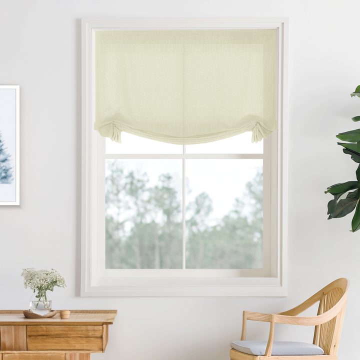 Bella Cotton No-Drill Roman Shades & Blinds | Swag