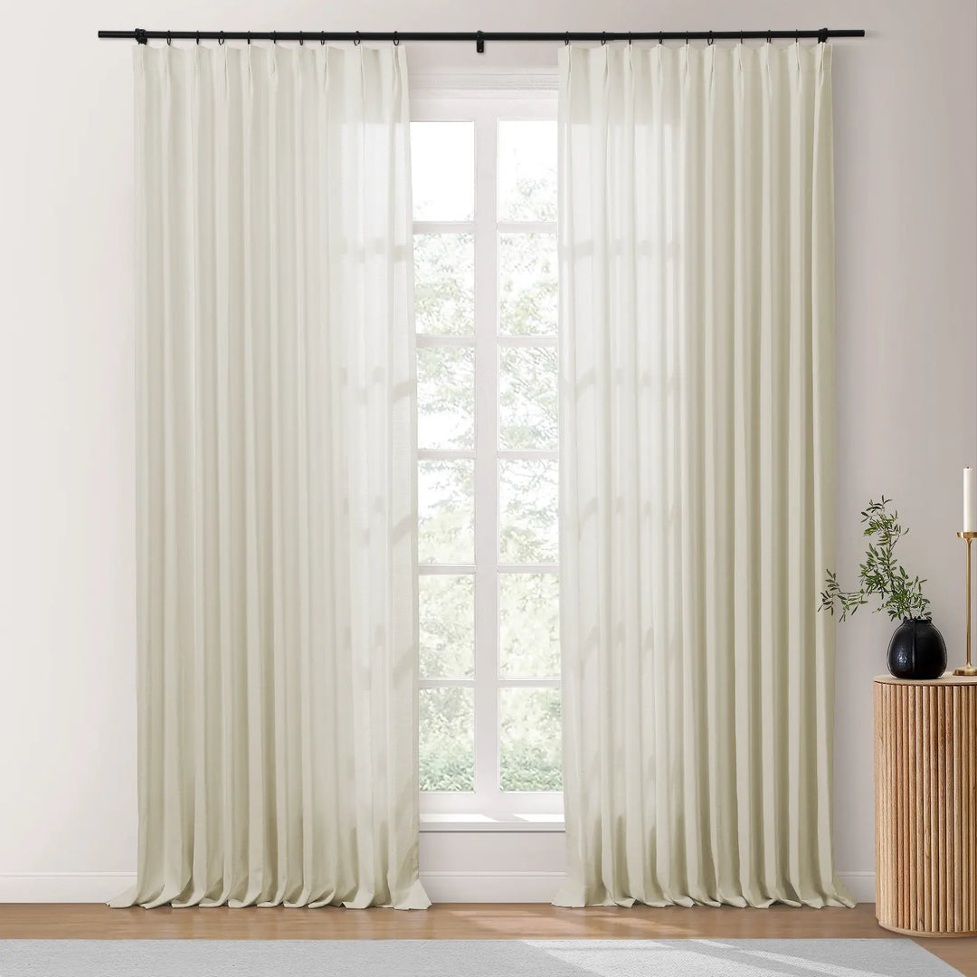 Bella Cotton Blend Curtains & Drapes Pleated