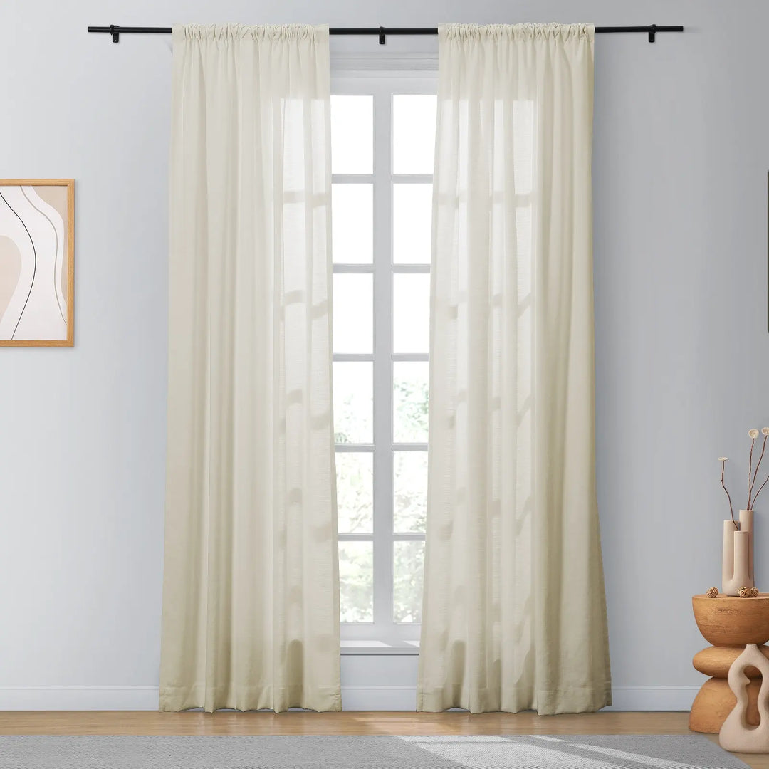 Bella Cotton Blend Curtains & Drapes Soft Top