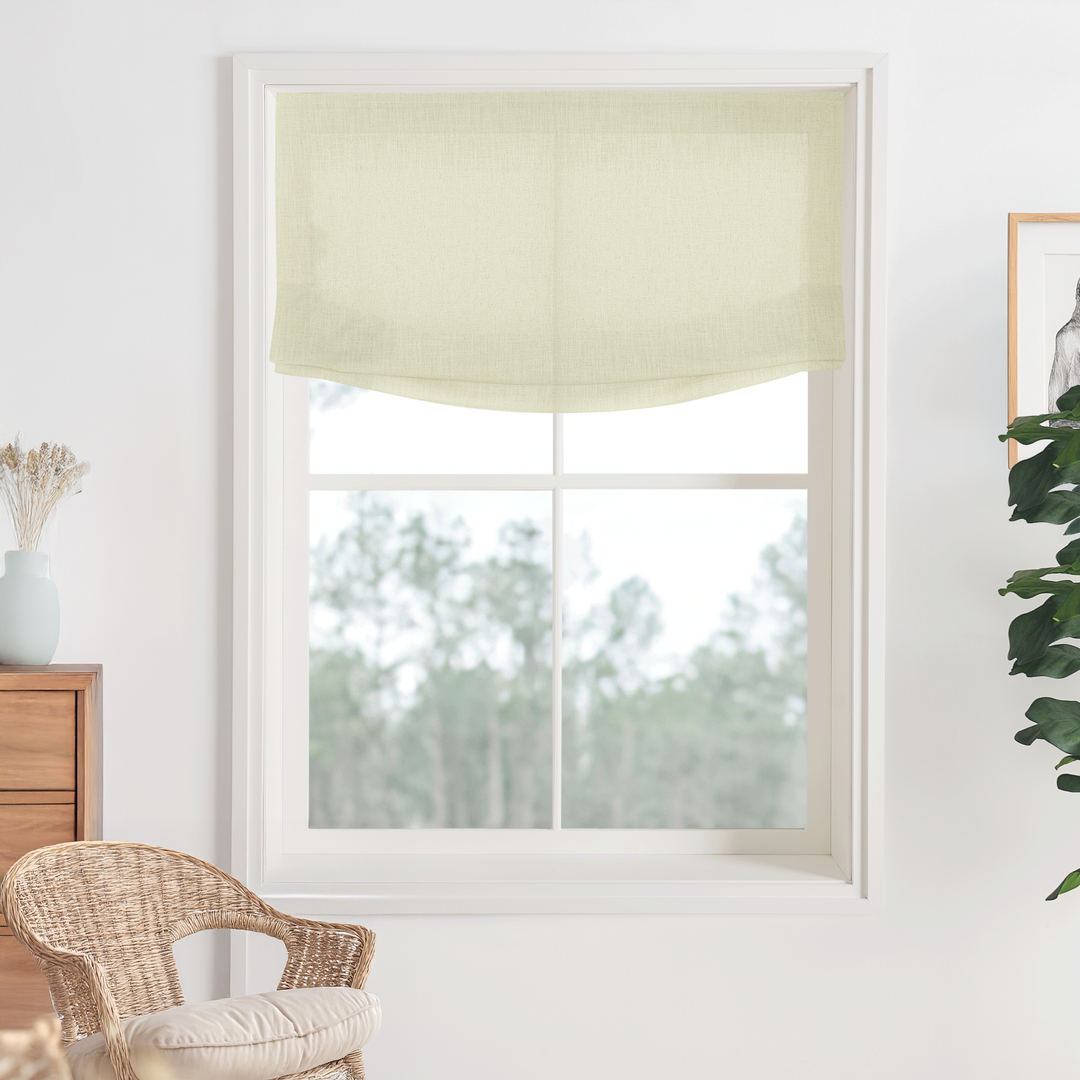 Bella Cotton No-Drill Roman Shades & Blinds | Relaxed
