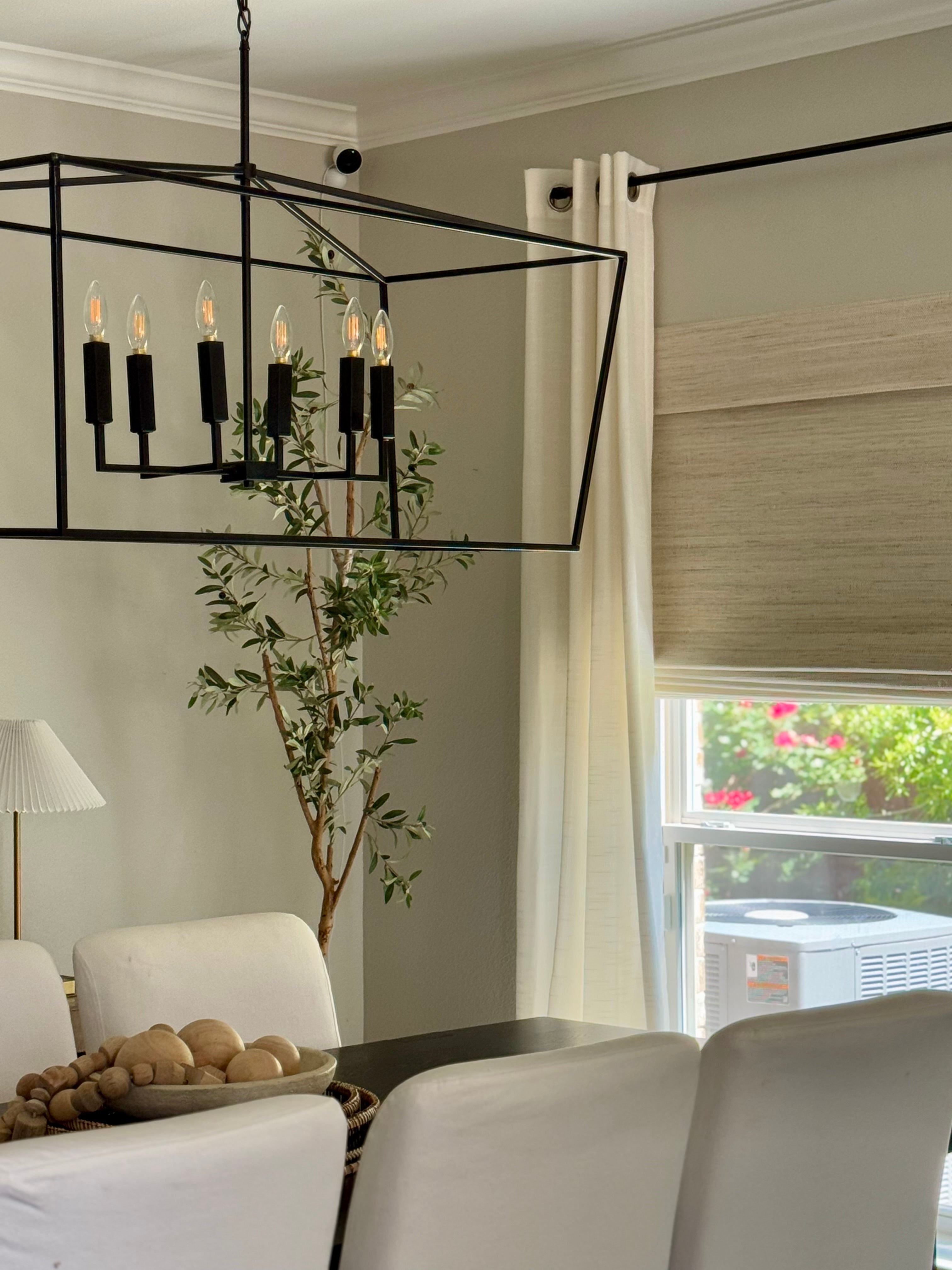 No-drill Bamboo Shades