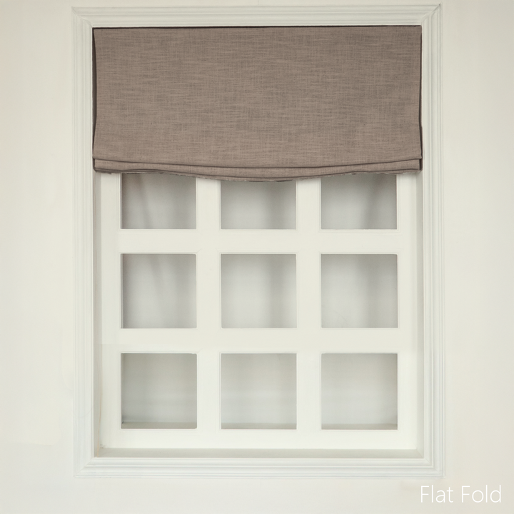 Liz Linen Roman Shades & Blinds | Flat Fold