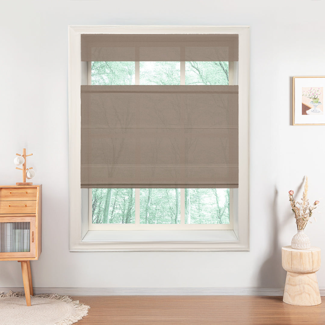 Belgian Flax Linen Roman Shades & Blinds | Top Down Bottom Up