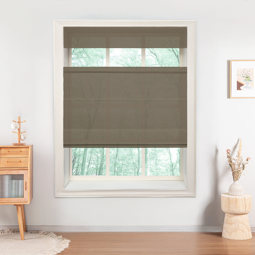 Belgian Flax Linen Roman Shades & Blinds | Top Down Bottom Up