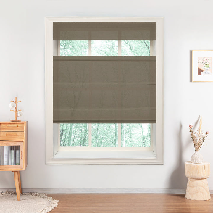 Belgian Flax Linen Roman Shades & Blinds | Top Down Bottom Up