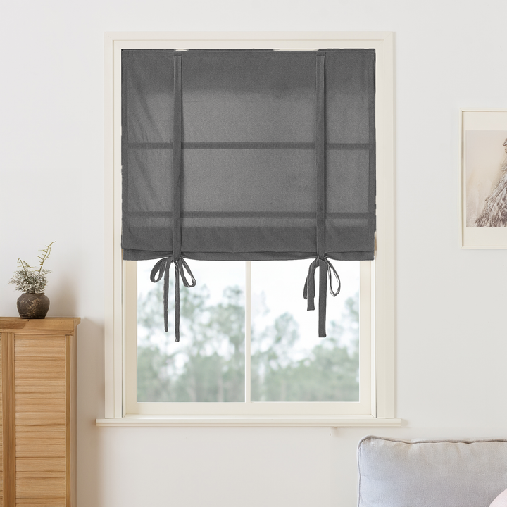 Maillard Velvet Roman Shades & Blinds | Tie