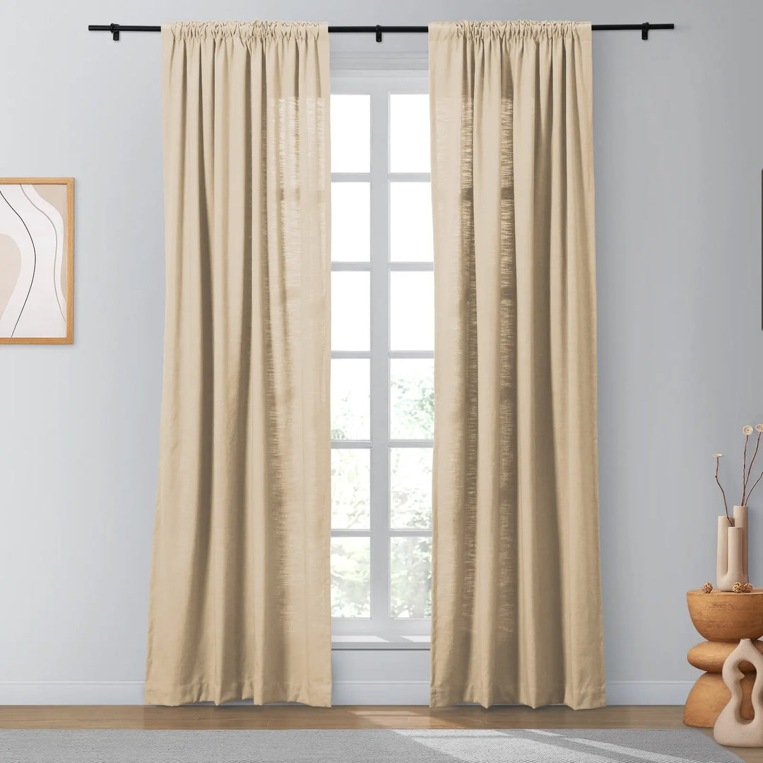 Bella Cotton Blend Curtains & Drapes Soft Top